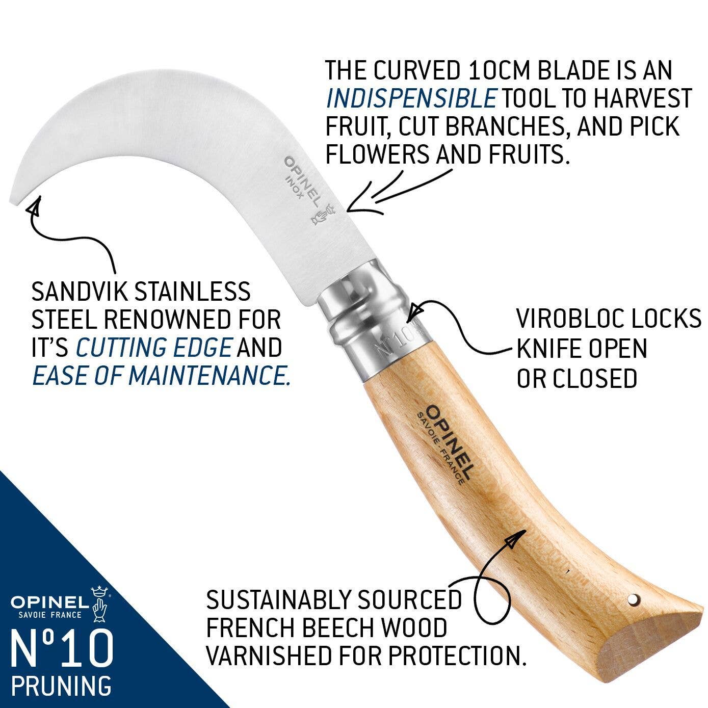 No.10 Billhook Pruning Knife - Pack of 3