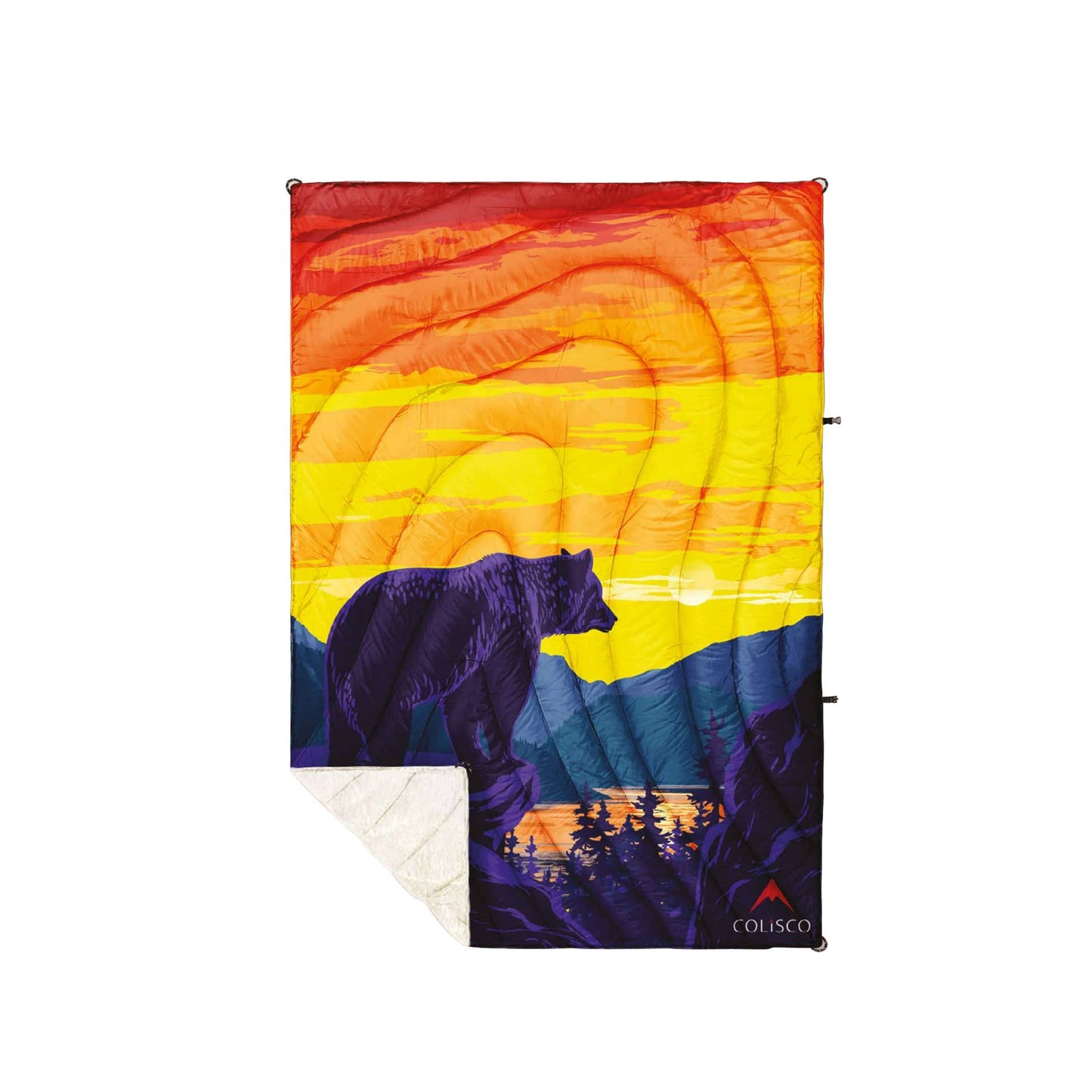COLISCO Bear Horizon Sherpa Eco-Performance Blanket-52"x75"