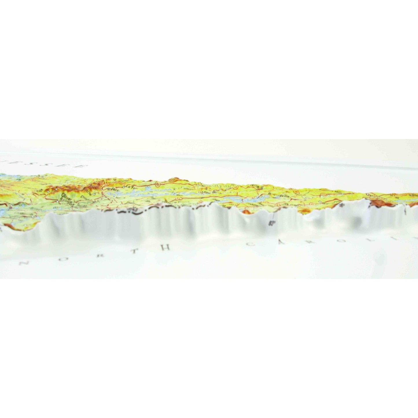 Tennessee Raised Relief Map by Hubbard