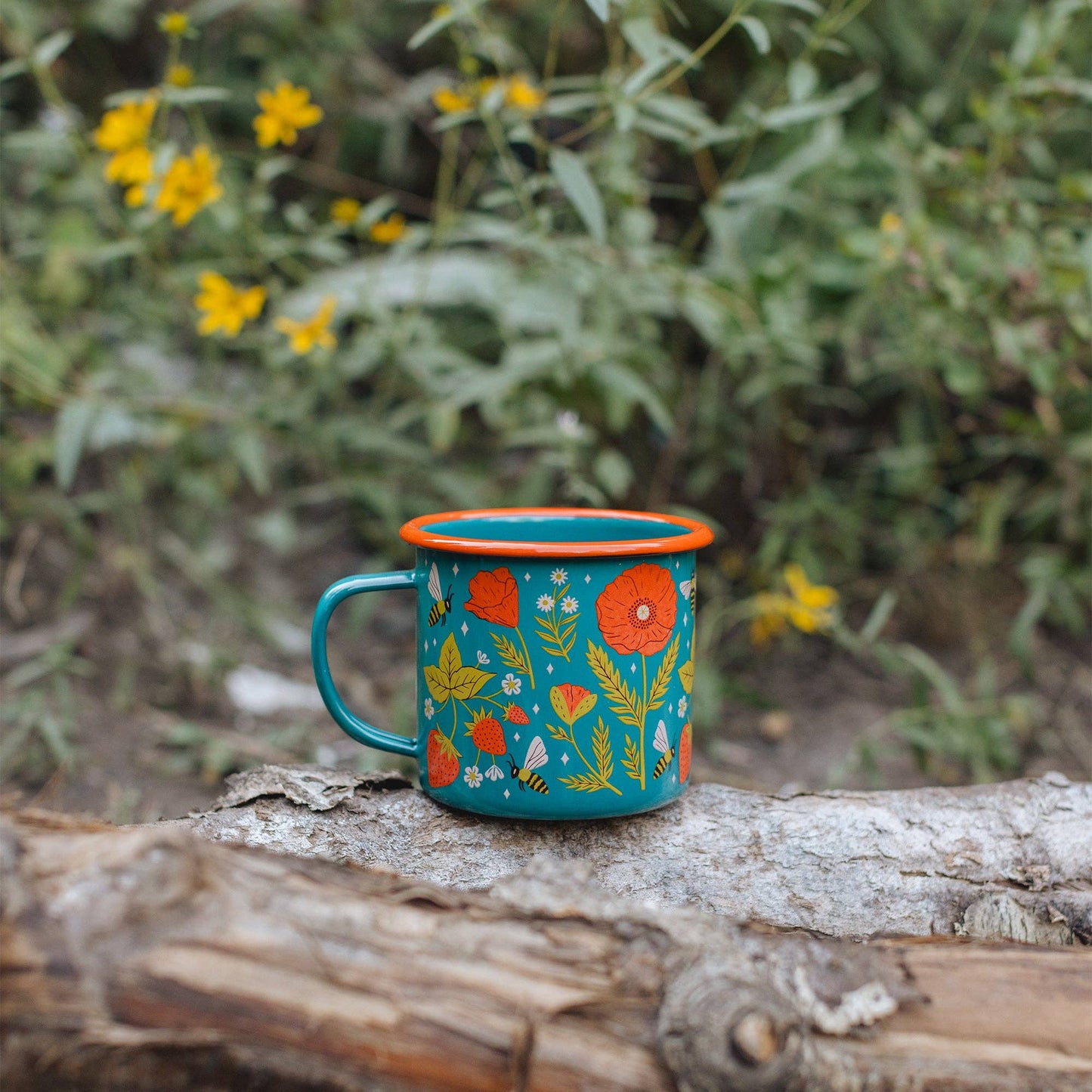 Enamel Coffee Mug | Garden Buzz