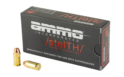 Ammo Inc, Stealth Subsonic, 45 ACP, 230 Grain, Total Metal Coating Bullet, 50 Round Box