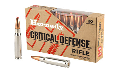 Hornady, Critical Defense Rifle, 308 Winchester, 155 Grain, FlexTip, 20 Round Box Warning