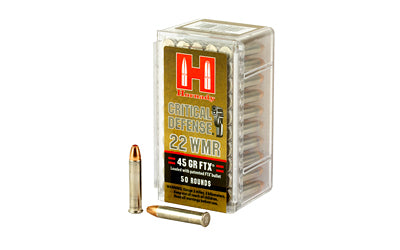 Hornady, Critical Defense, 22WMR, 45 Grain, FTX, 50 Round Box