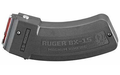 Ruger, Magazine, BX-15, 17 HMR, 22 WMR, 15 Rounds, Fits M77/17, 77/22, American Rimfire and Precision Rimfire, Polymer, Black