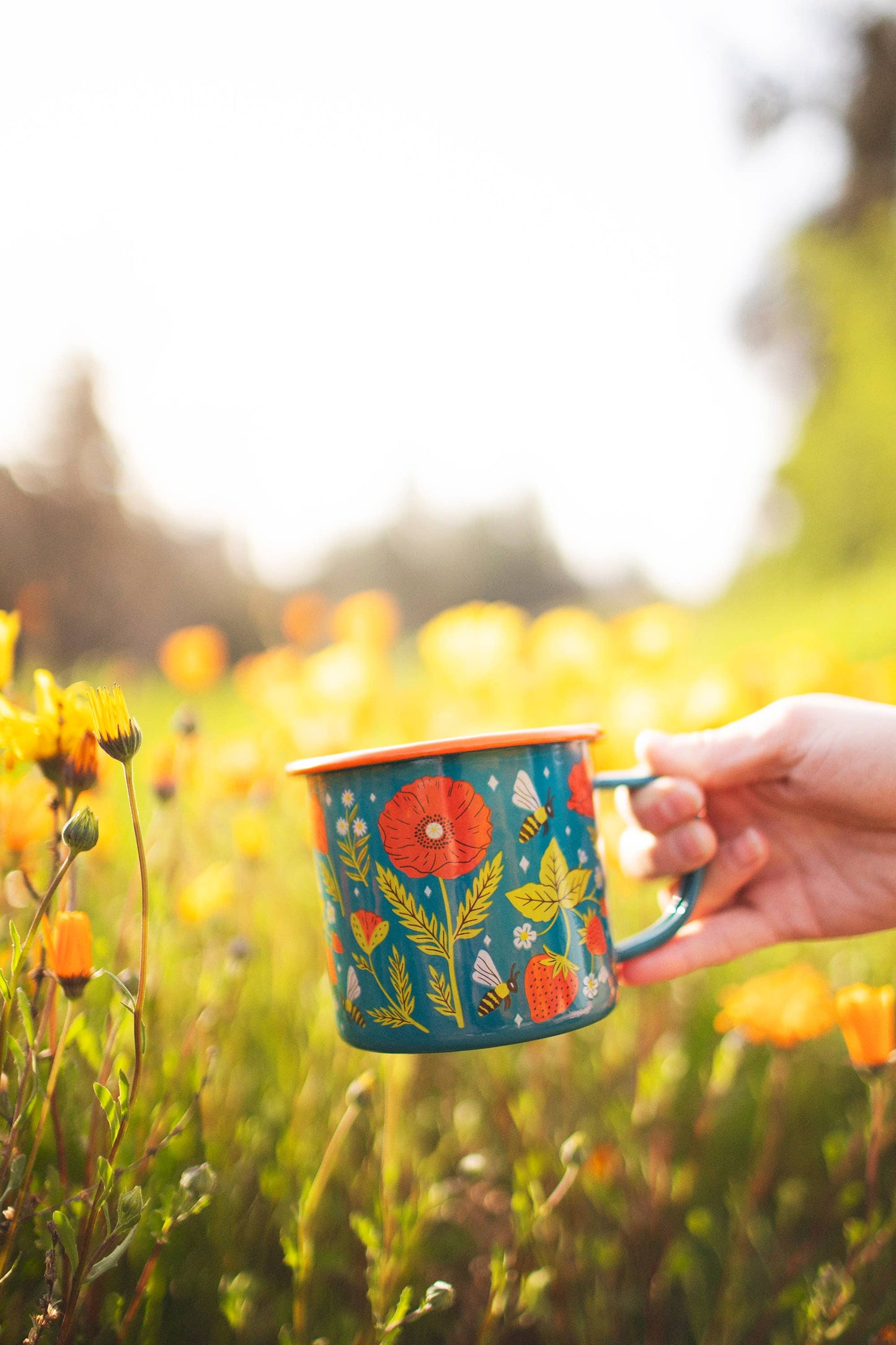 Enamel Coffee Mug | Garden Buzz