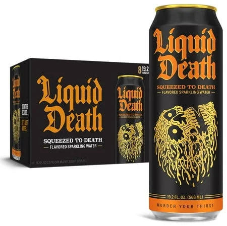 Liquid Death Orange Flavored Sparkling Water 16.9oz